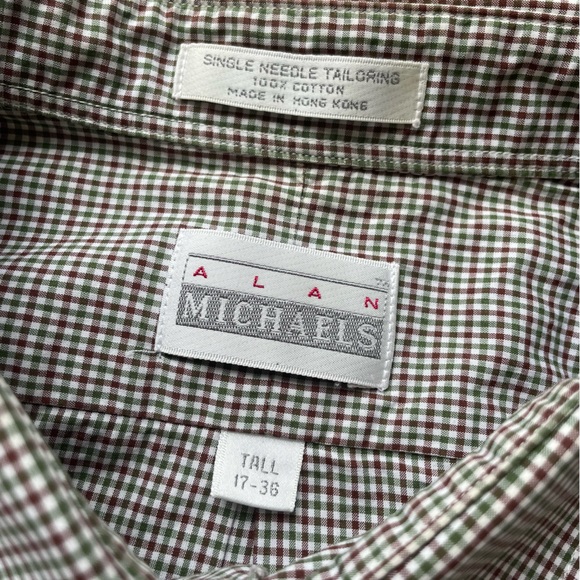 Barely Worn Alan Michaels Tall 17-36 Button Down Shirt - Picture 5 of 6